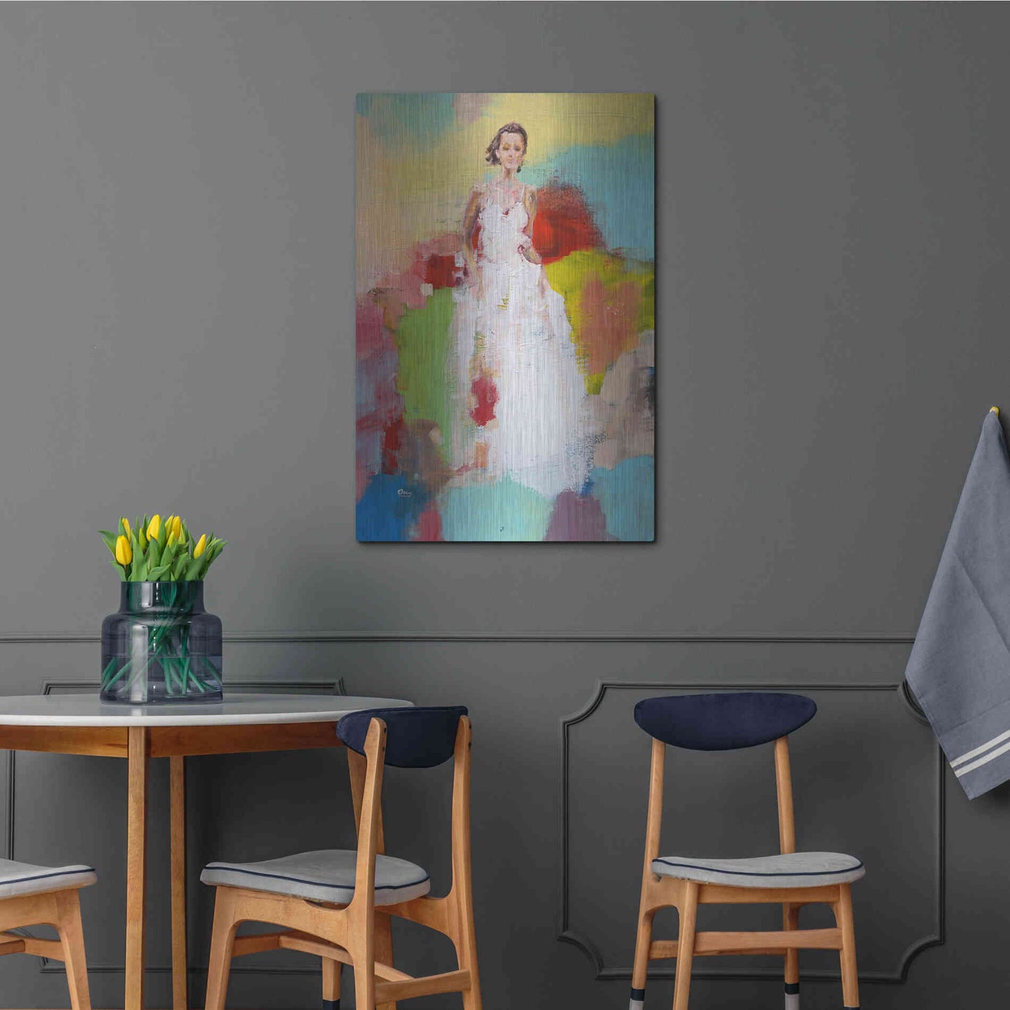 Luxe Metal Art 'Springtime' by Oscar Alvarez Pardo, Metal Wall Art,24x36
