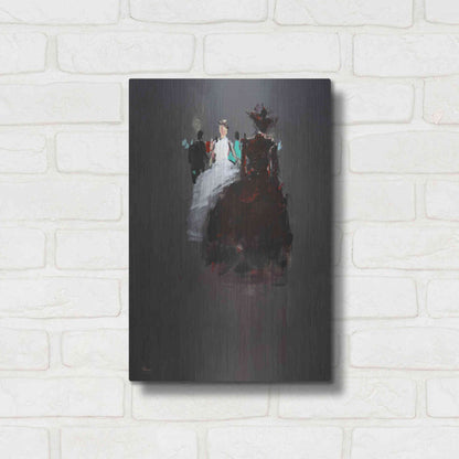 Luxe Metal Art 'Gathering' by Oscar Alvarez Pardo, Metal Wall Art,12x16