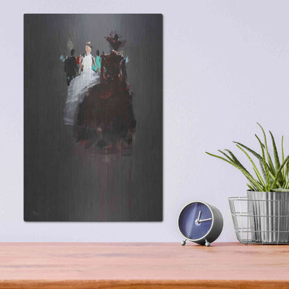 Luxe Metal Art 'Gathering' by Oscar Alvarez Pardo, Metal Wall Art,12x16