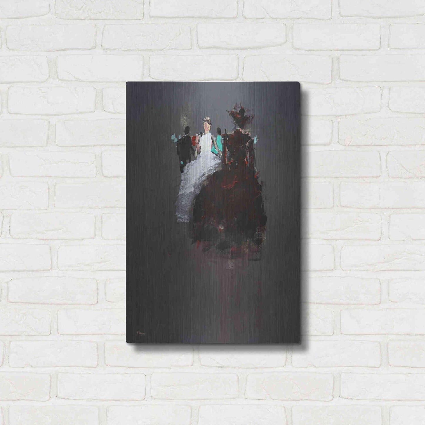 Luxe Metal Art 'Gathering' by Oscar Alvarez Pardo, Metal Wall Art,16x24