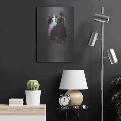 Luxe Metal Art 'Gathering' by Oscar Alvarez Pardo, Metal Wall Art,16x24