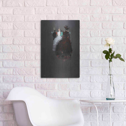 Luxe Metal Art 'Gathering' by Oscar Alvarez Pardo, Metal Wall Art,16x24