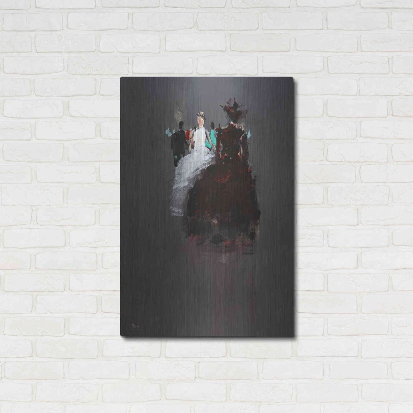 Luxe Metal Art 'Gathering' by Oscar Alvarez Pardo, Metal Wall Art,24x36