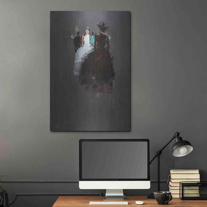 Luxe Metal Art 'Gathering' by Oscar Alvarez Pardo, Metal Wall Art,24x36