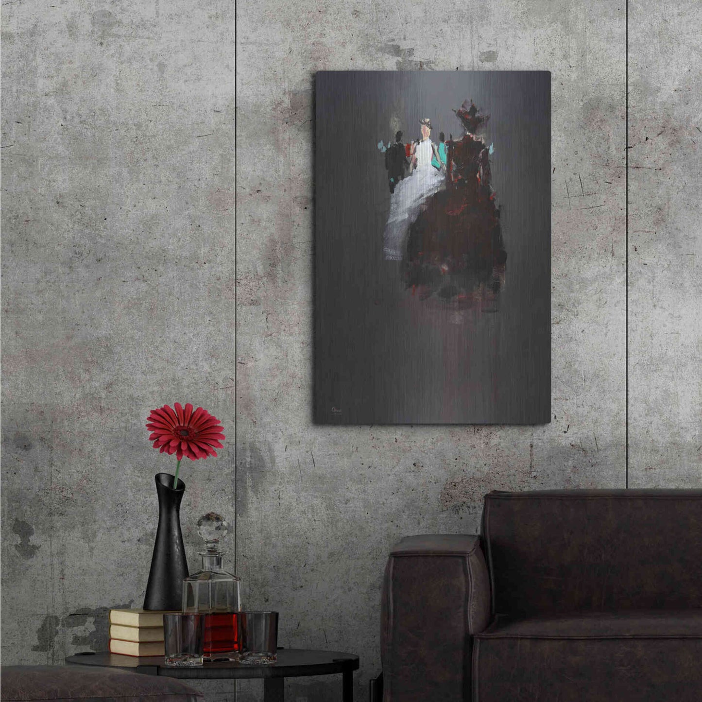 Luxe Metal Art 'Gathering' by Oscar Alvarez Pardo, Metal Wall Art,24x36