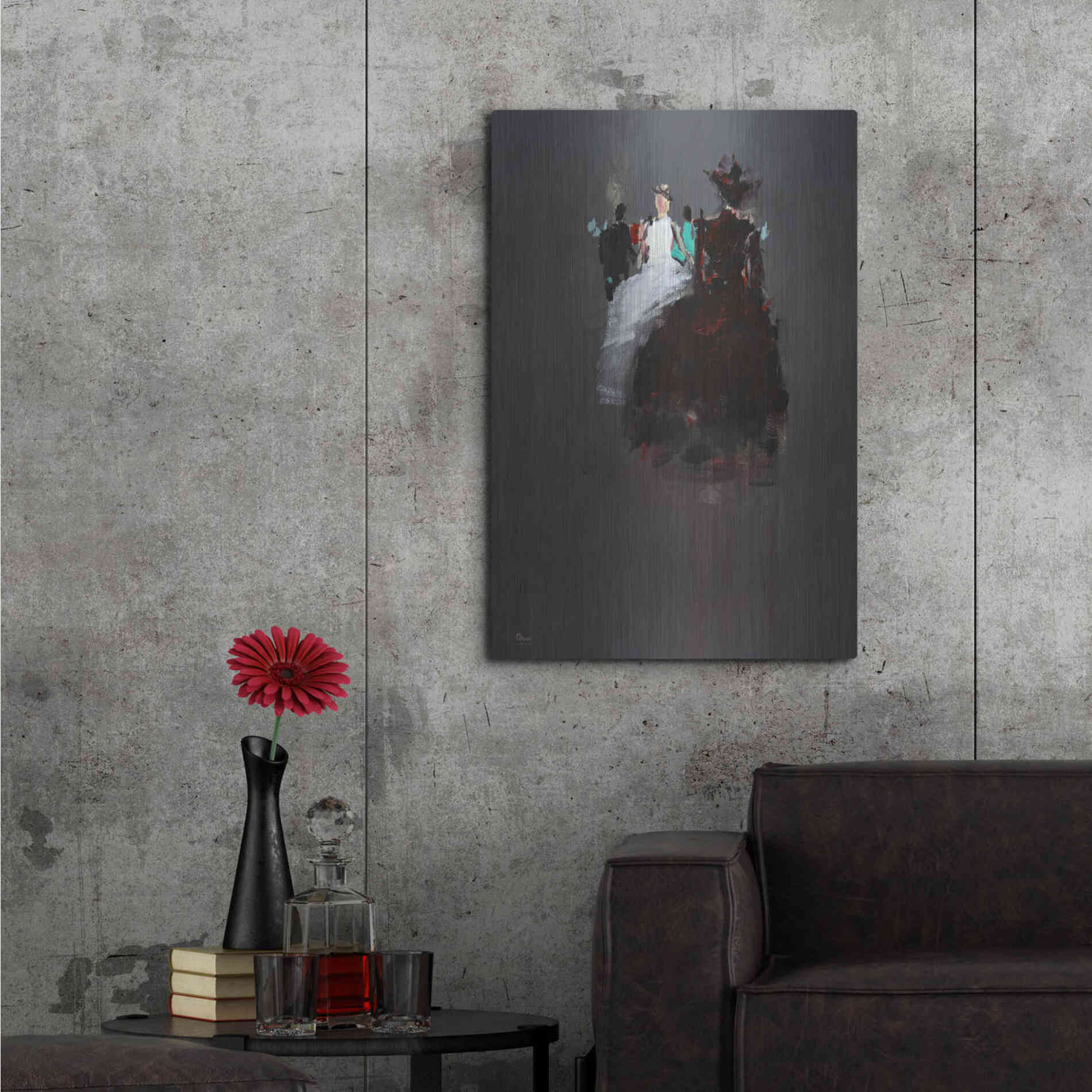 Luxe Metal Art 'Gathering' by Oscar Alvarez Pardo, Metal Wall Art,24x36