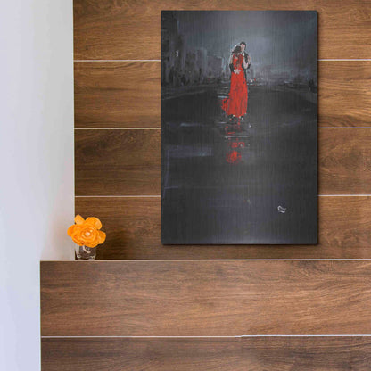 Luxe Metal Art 'Noir' by Oscar Alvarez Pardo, Metal Wall Art,12x16