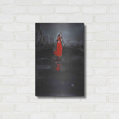 Luxe Metal Art 'Noir' by Oscar Alvarez Pardo, Metal Wall Art,16x24