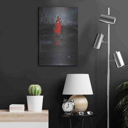 Luxe Metal Art 'Noir' by Oscar Alvarez Pardo, Metal Wall Art,16x24