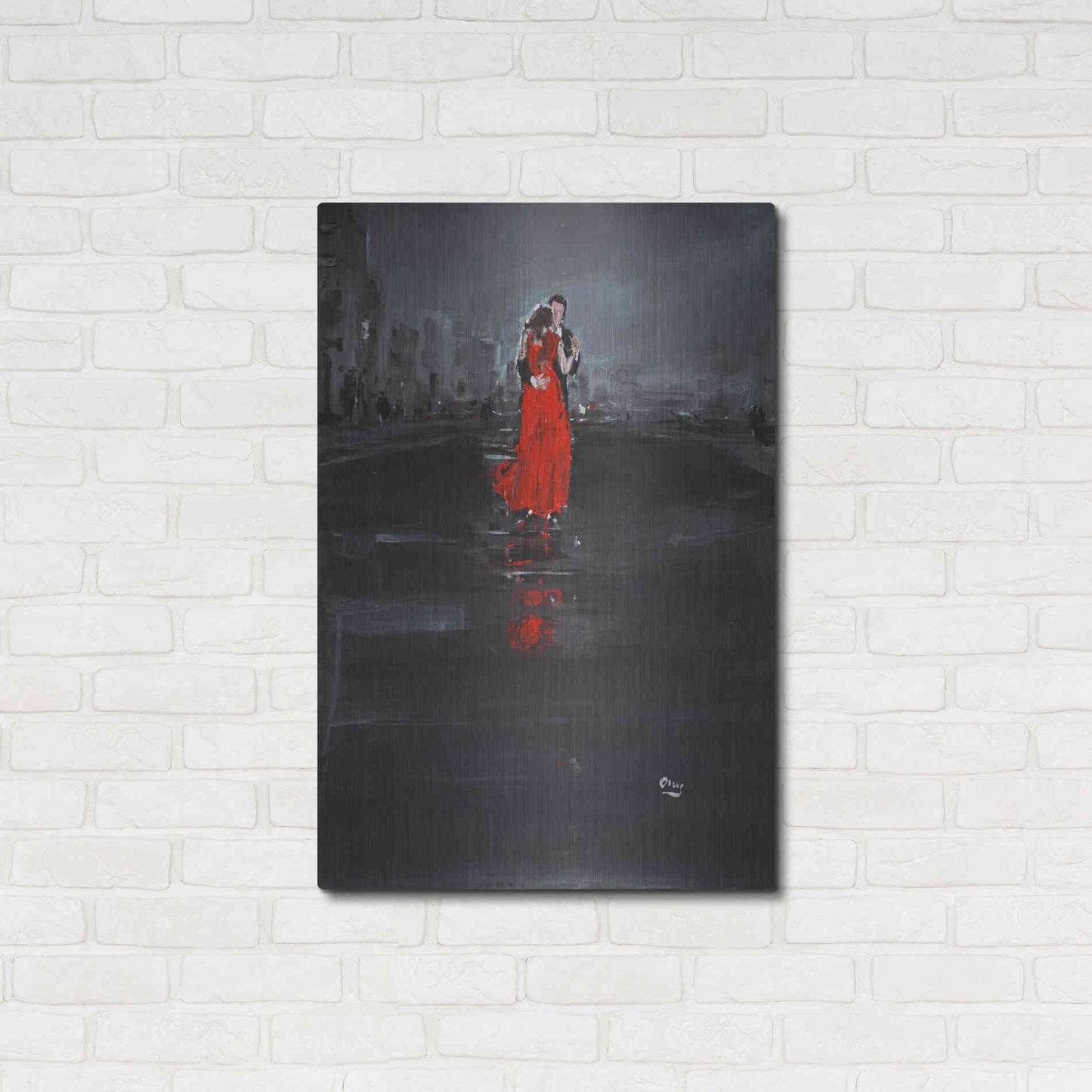 Luxe Metal Art 'Noir' by Oscar Alvarez Pardo, Metal Wall Art,24x36