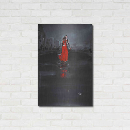 Luxe Metal Art 'Noir' by Oscar Alvarez Pardo, Metal Wall Art,24x36