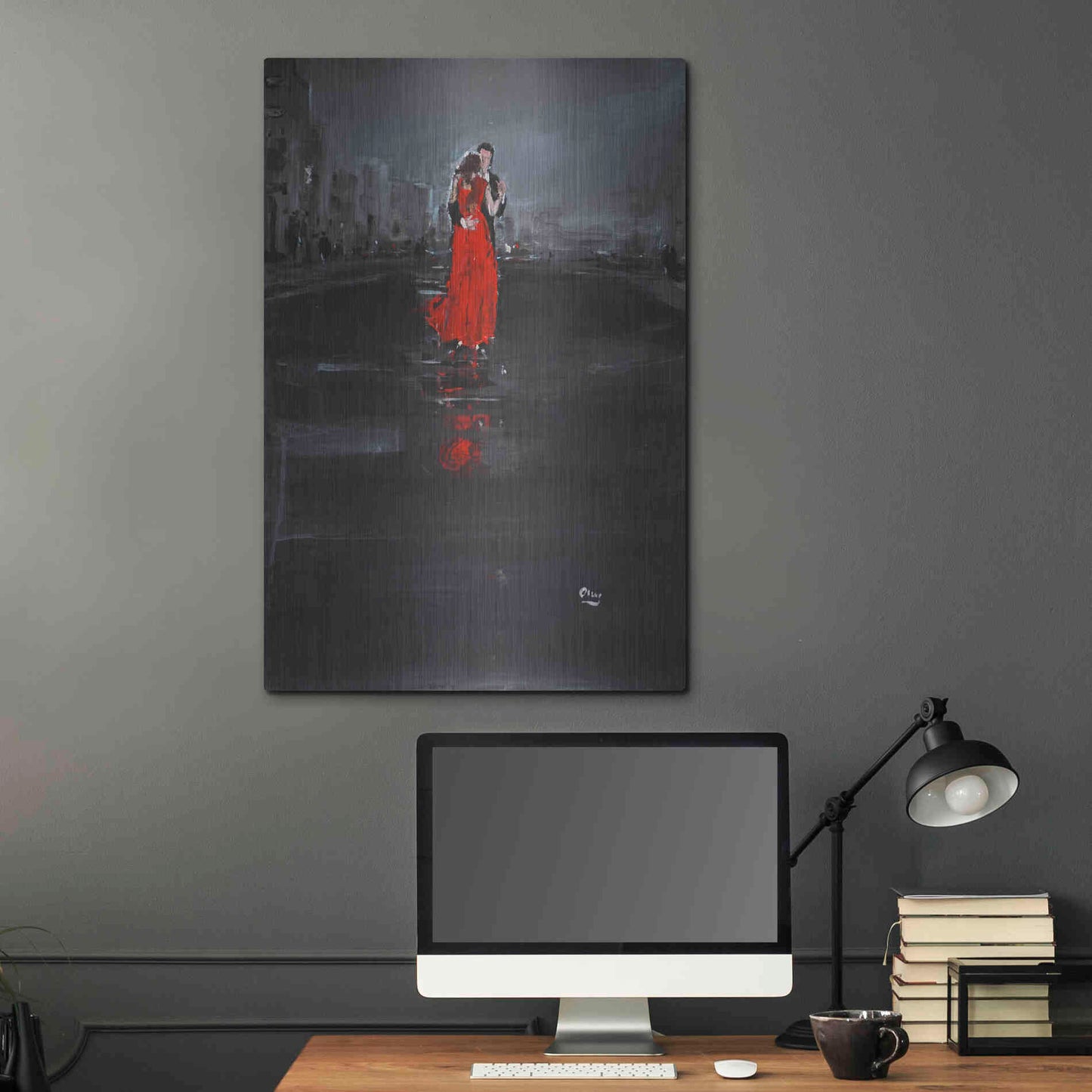 Luxe Metal Art 'Noir' by Oscar Alvarez Pardo, Metal Wall Art,24x36