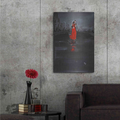 Luxe Metal Art 'Noir' by Oscar Alvarez Pardo, Metal Wall Art,24x36