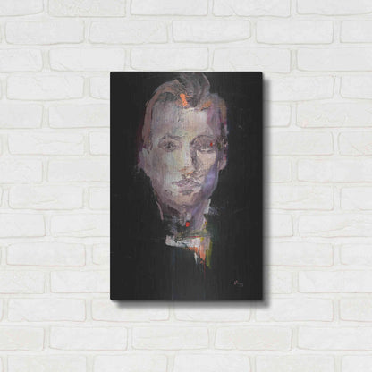 Luxe Metal Art 'Portrait 1' by Oscar Alvarez Pardo, Metal Wall Art,16x24