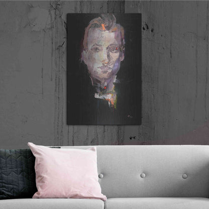Luxe Metal Art 'Portrait 1' by Oscar Alvarez Pardo, Metal Wall Art,24x36