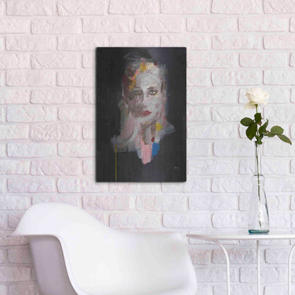 Luxe Metal Art 'Portrait 2' by Oscar Alvarez Pardo, Metal Wall Art,16x24