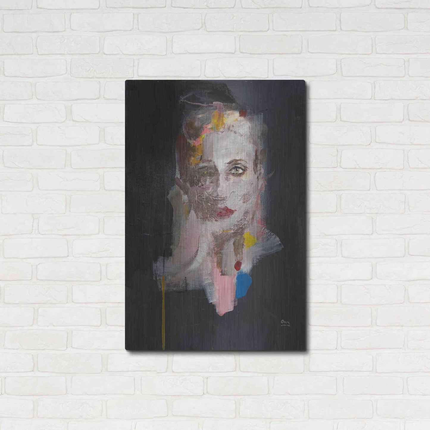 Luxe Metal Art 'Portrait 2' by Oscar Alvarez Pardo, Metal Wall Art,24x36