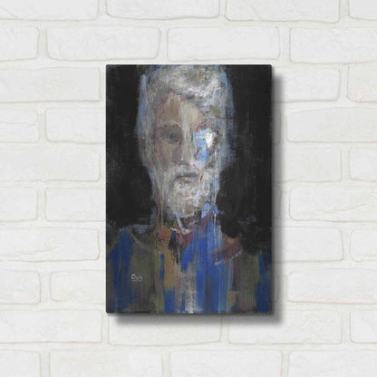 Luxe Metal Art 'Portrait 3' by Oscar Alvarez Pardo, Metal Wall Art,12x16