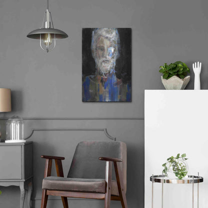 Luxe Metal Art 'Portrait 3' by Oscar Alvarez Pardo, Metal Wall Art,16x24