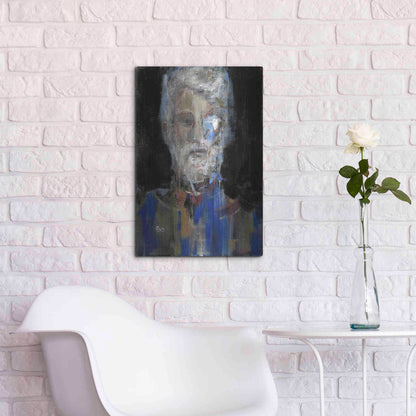 Luxe Metal Art 'Portrait 3' by Oscar Alvarez Pardo, Metal Wall Art,16x24