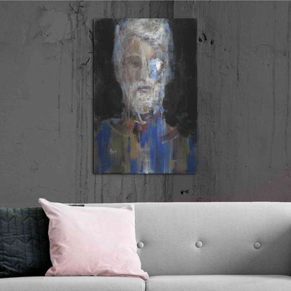Luxe Metal Art 'Portrait 3' by Oscar Alvarez Pardo, Metal Wall Art,24x36