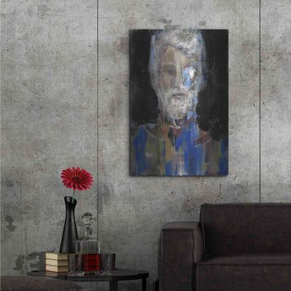 Luxe Metal Art 'Portrait 3' by Oscar Alvarez Pardo, Metal Wall Art,24x36