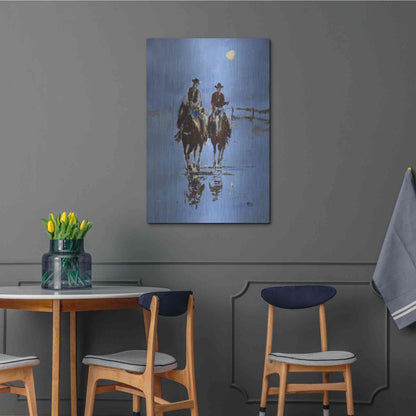 Luxe Metal Art 'Moonlight' by Oscar Alvarez Pardo, Metal Wall Art,24x36