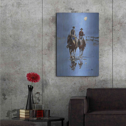 Luxe Metal Art 'Moonlight' by Oscar Alvarez Pardo, Metal Wall Art,24x36