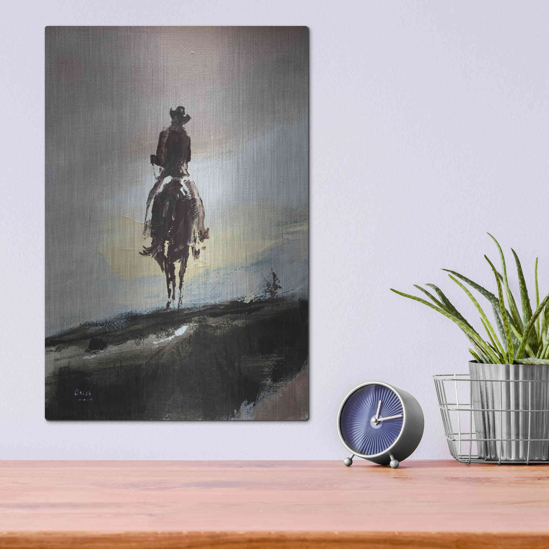 Luxe Metal Art 'Mild' by Oscar Alvarez Pardo, Metal Wall Art,12x16