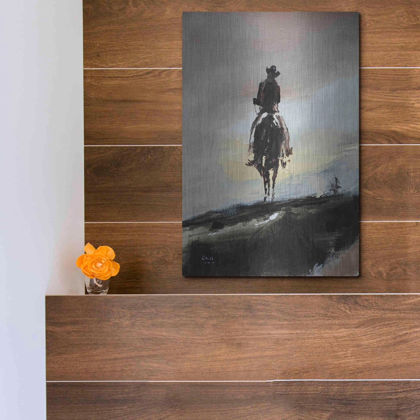 Luxe Metal Art 'Mild' by Oscar Alvarez Pardo, Metal Wall Art,12x16