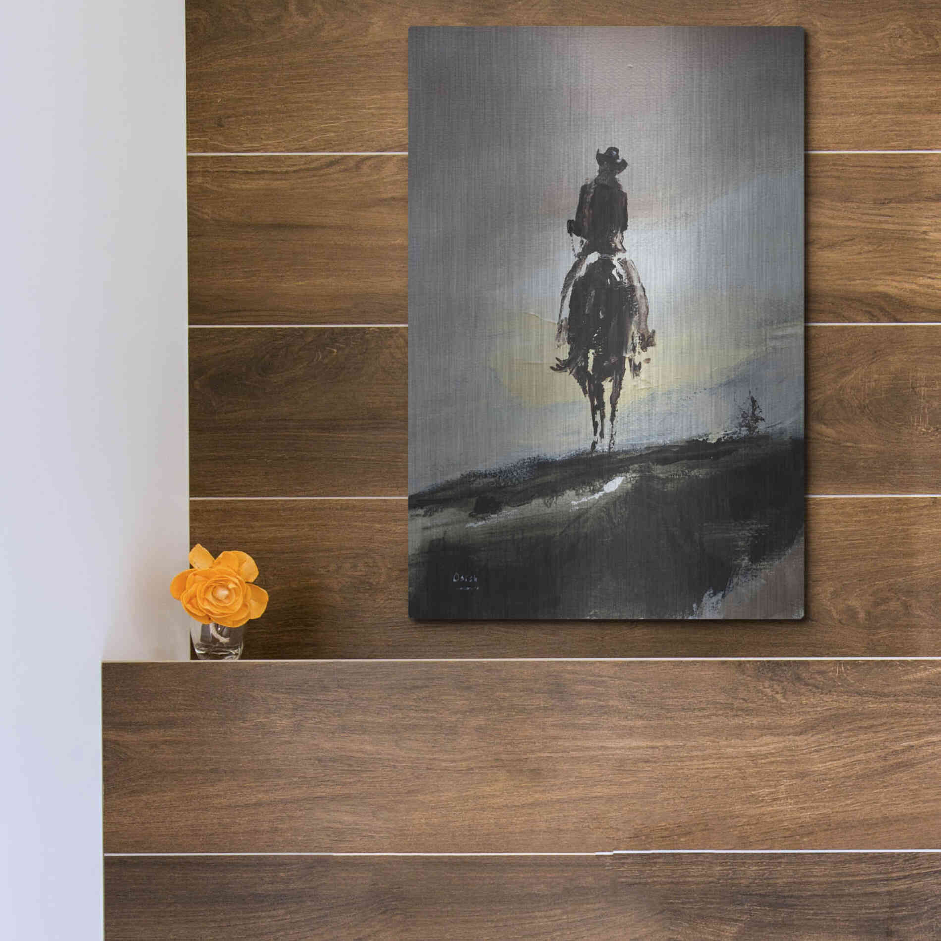 Luxe Metal Art 'Mild' by Oscar Alvarez Pardo, Metal Wall Art,12x16