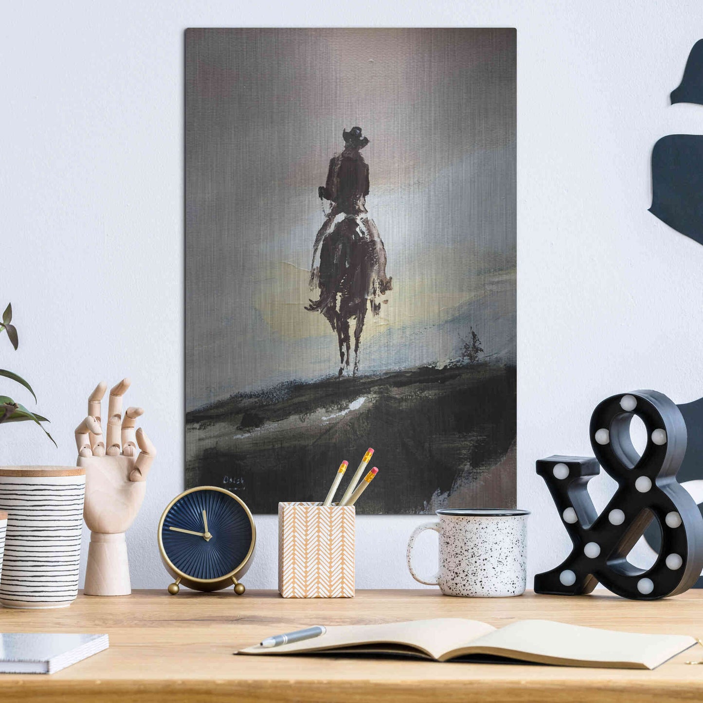 Luxe Metal Art 'Mild' by Oscar Alvarez Pardo, Metal Wall Art,12x16