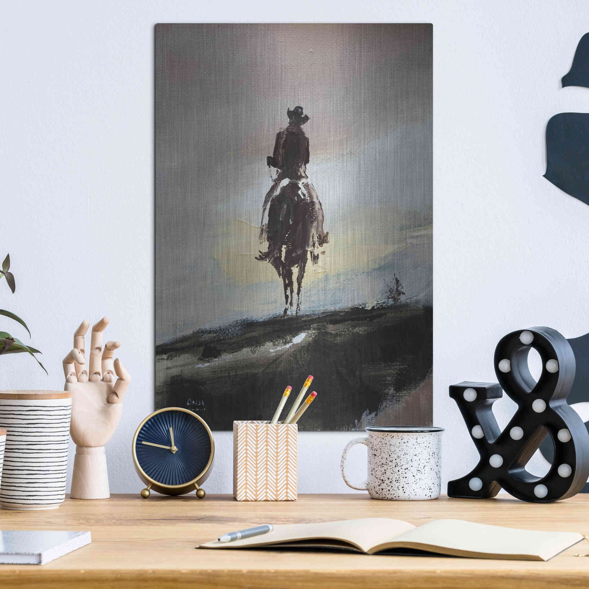 Luxe Metal Art 'Mild' by Oscar Alvarez Pardo, Metal Wall Art,12x16
