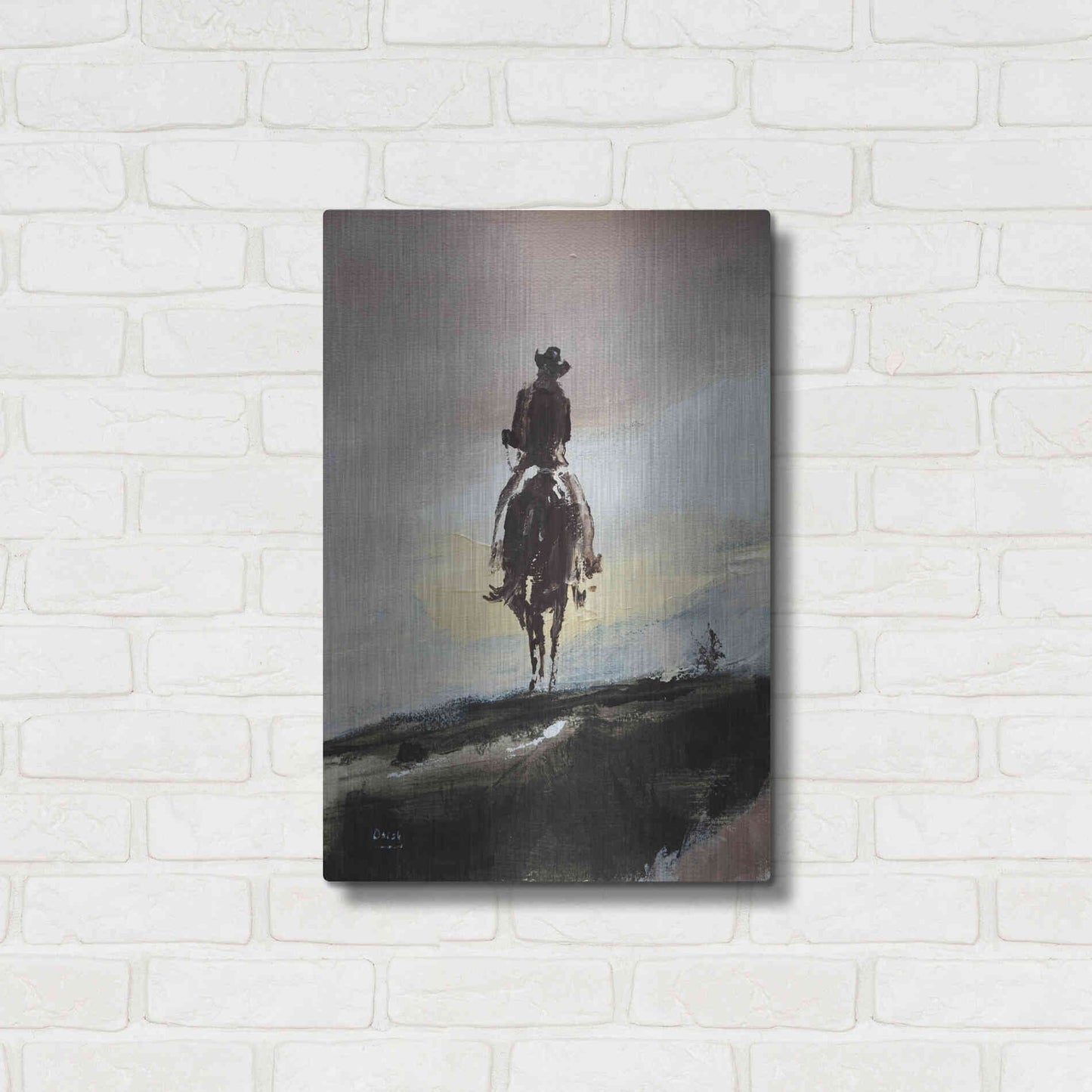 Luxe Metal Art 'Mild' by Oscar Alvarez Pardo, Metal Wall Art,16x24
