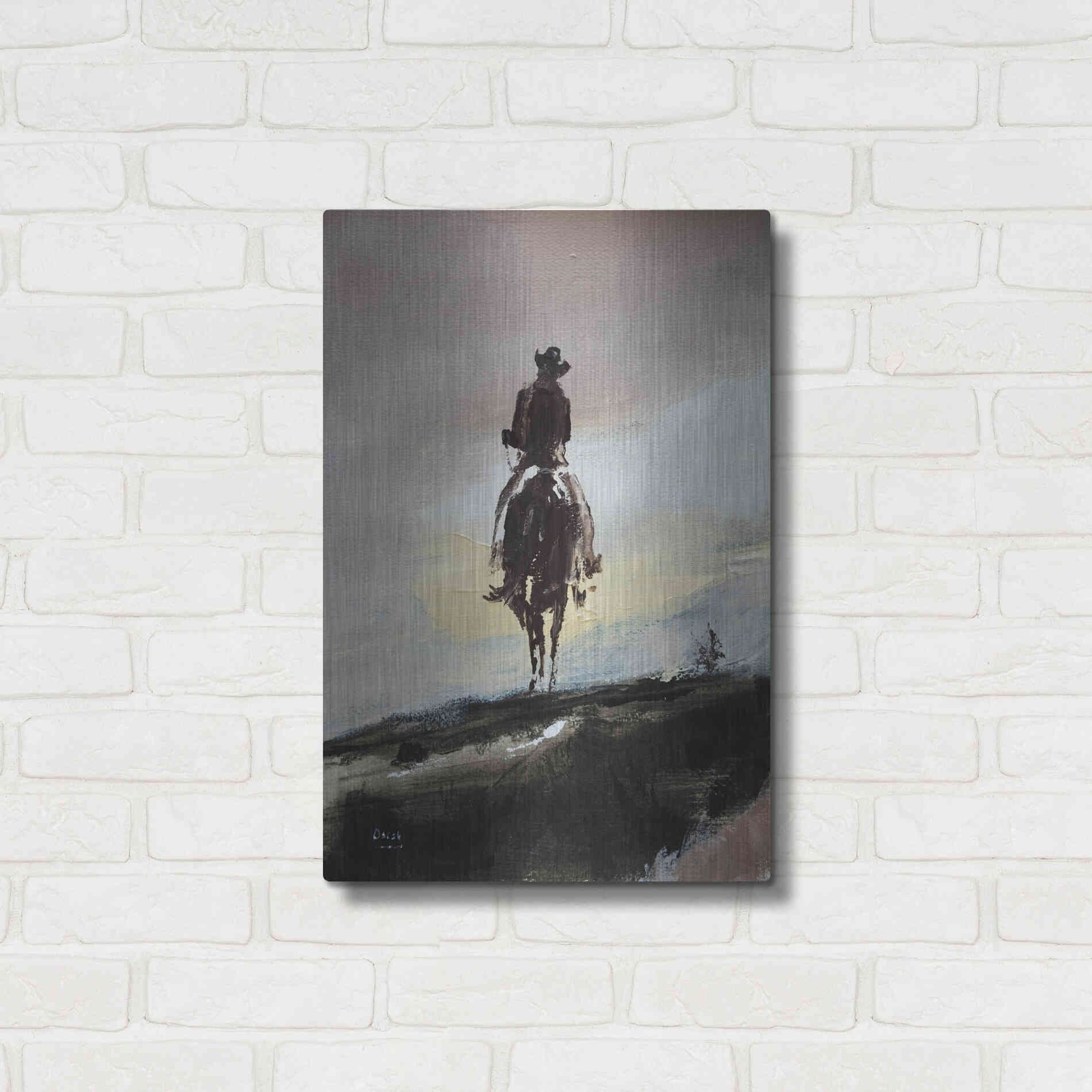 Luxe Metal Art 'Mild' by Oscar Alvarez Pardo, Metal Wall Art,16x24