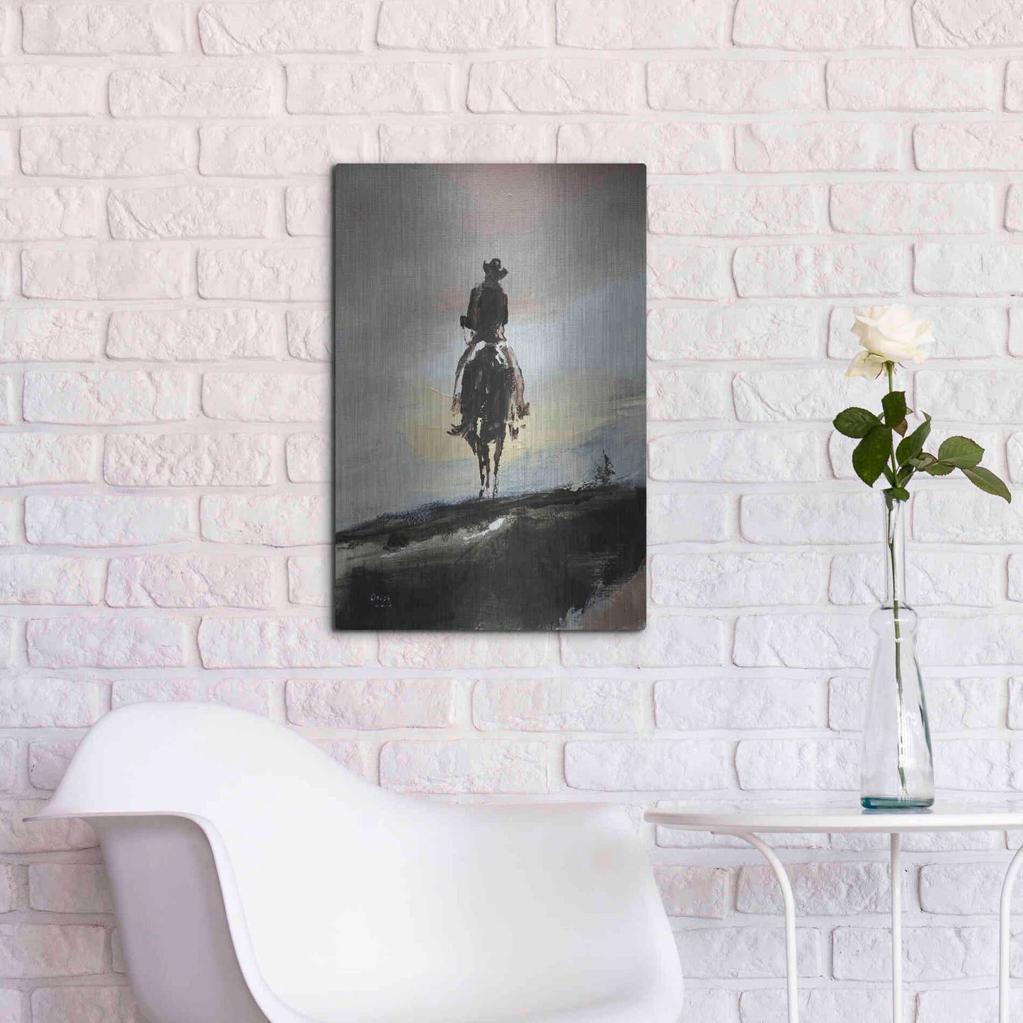 Luxe Metal Art 'Mild' by Oscar Alvarez Pardo, Metal Wall Art,16x24