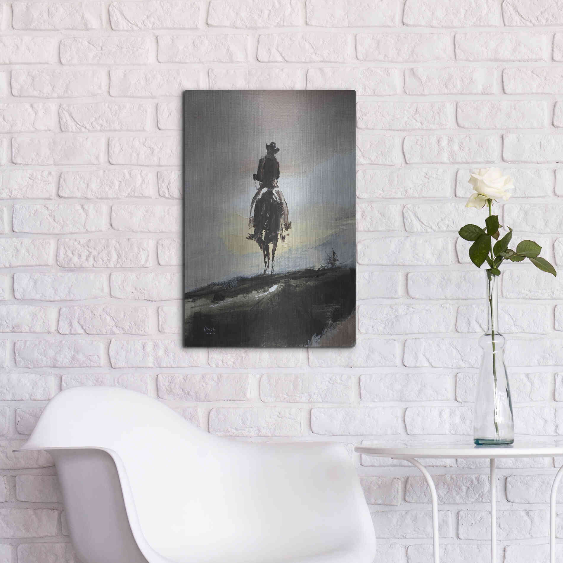 Luxe Metal Art 'Mild' by Oscar Alvarez Pardo, Metal Wall Art,16x24