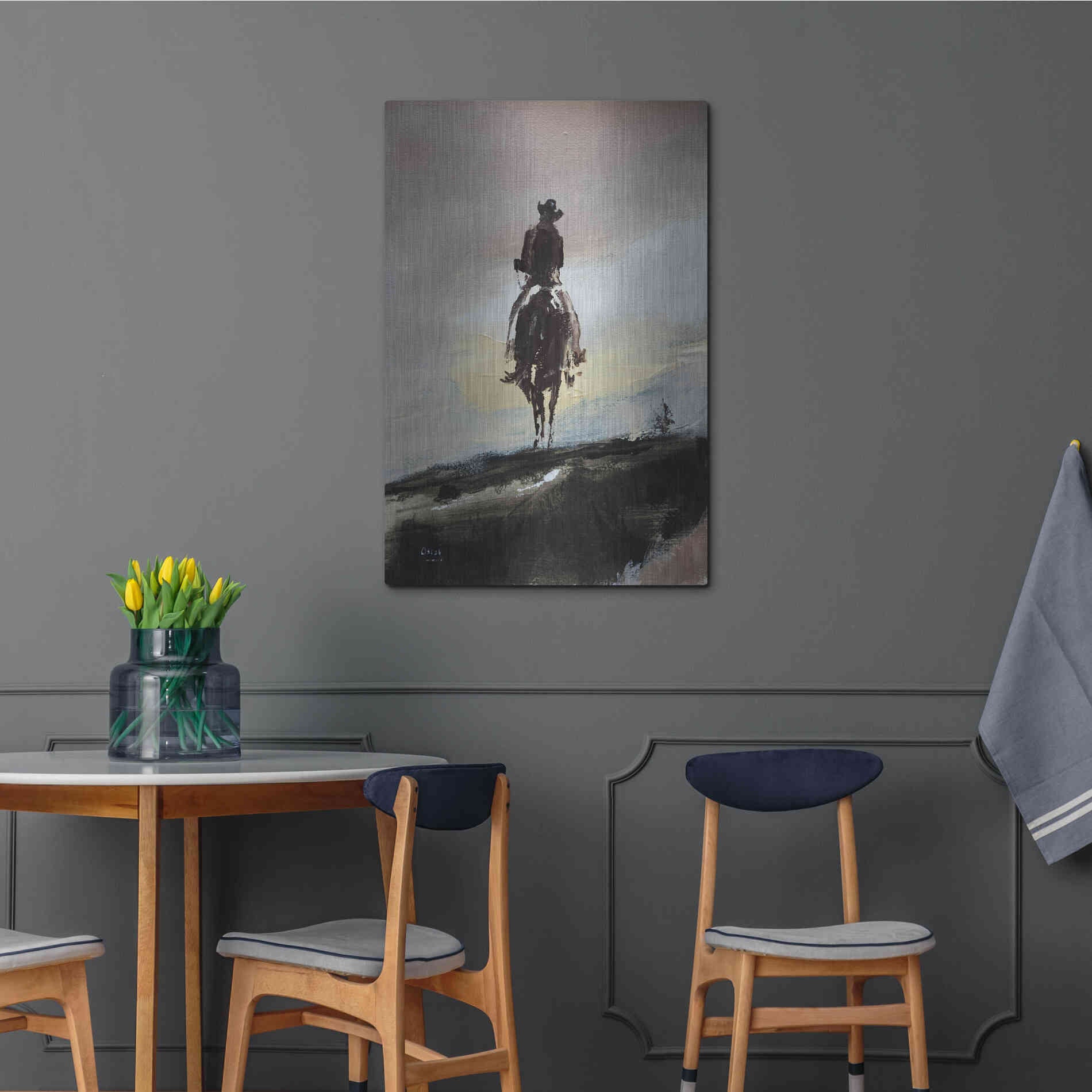 Luxe Metal Art 'Mild' by Oscar Alvarez Pardo, Metal Wall Art,24x36