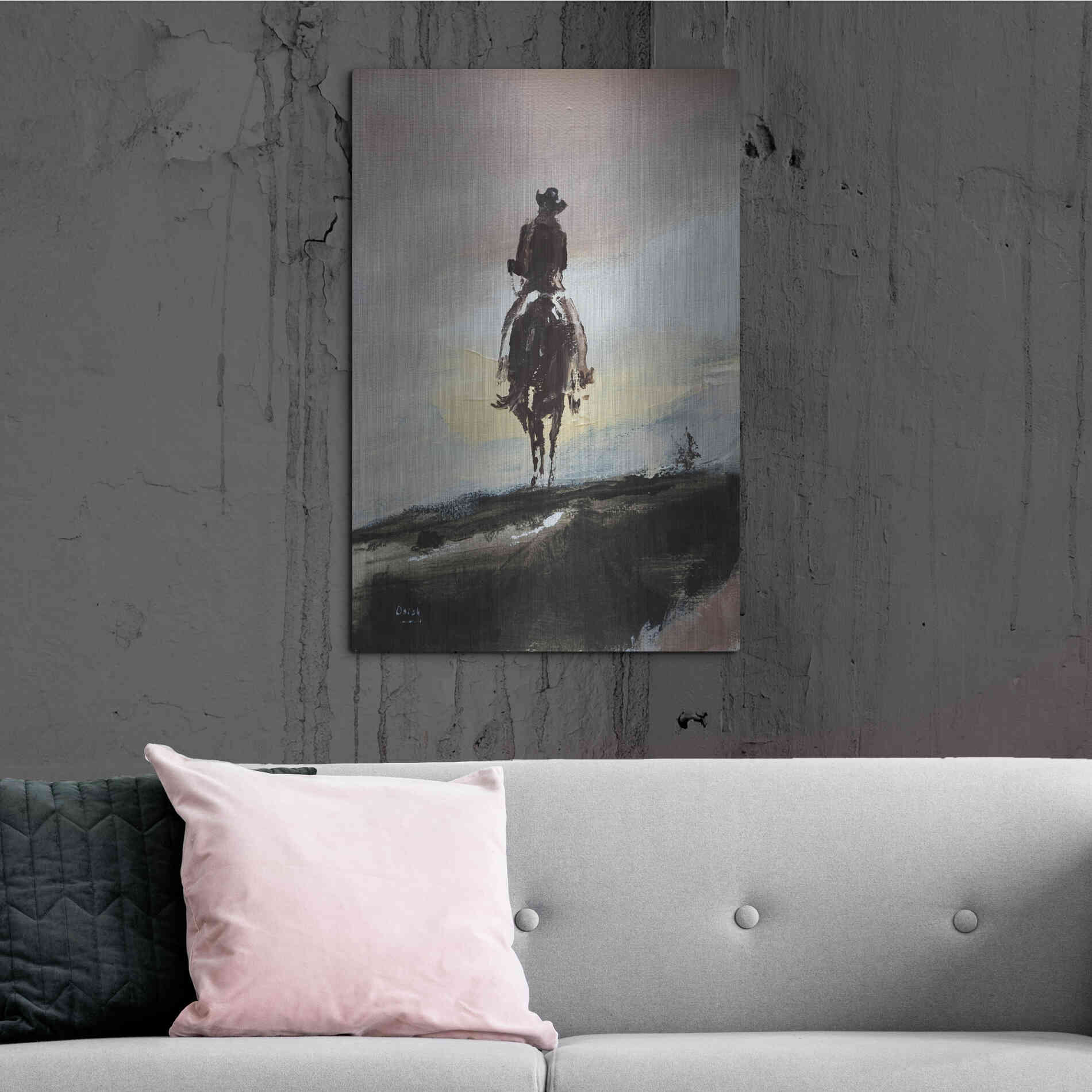 Luxe Metal Art 'Mild' by Oscar Alvarez Pardo, Metal Wall Art,24x36