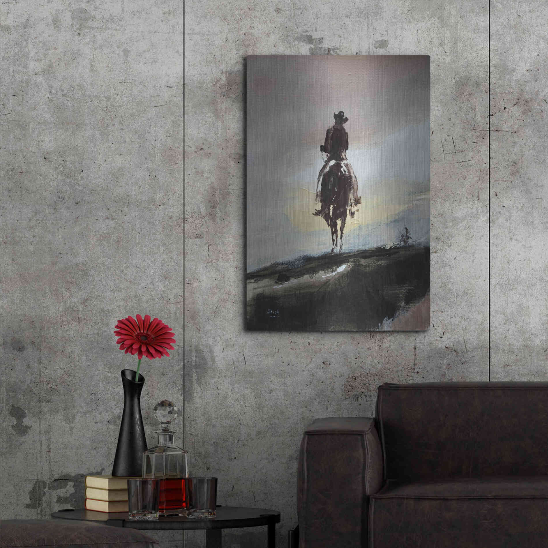Luxe Metal Art 'Mild' by Oscar Alvarez Pardo, Metal Wall Art,24x36