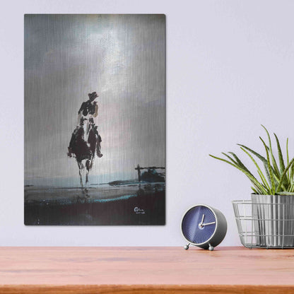 Luxe Metal Art 'Hazy' by Oscar Alvarez Pardo, Metal Wall Art,12x16