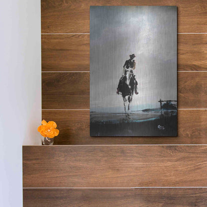 Luxe Metal Art 'Hazy' by Oscar Alvarez Pardo, Metal Wall Art,12x16