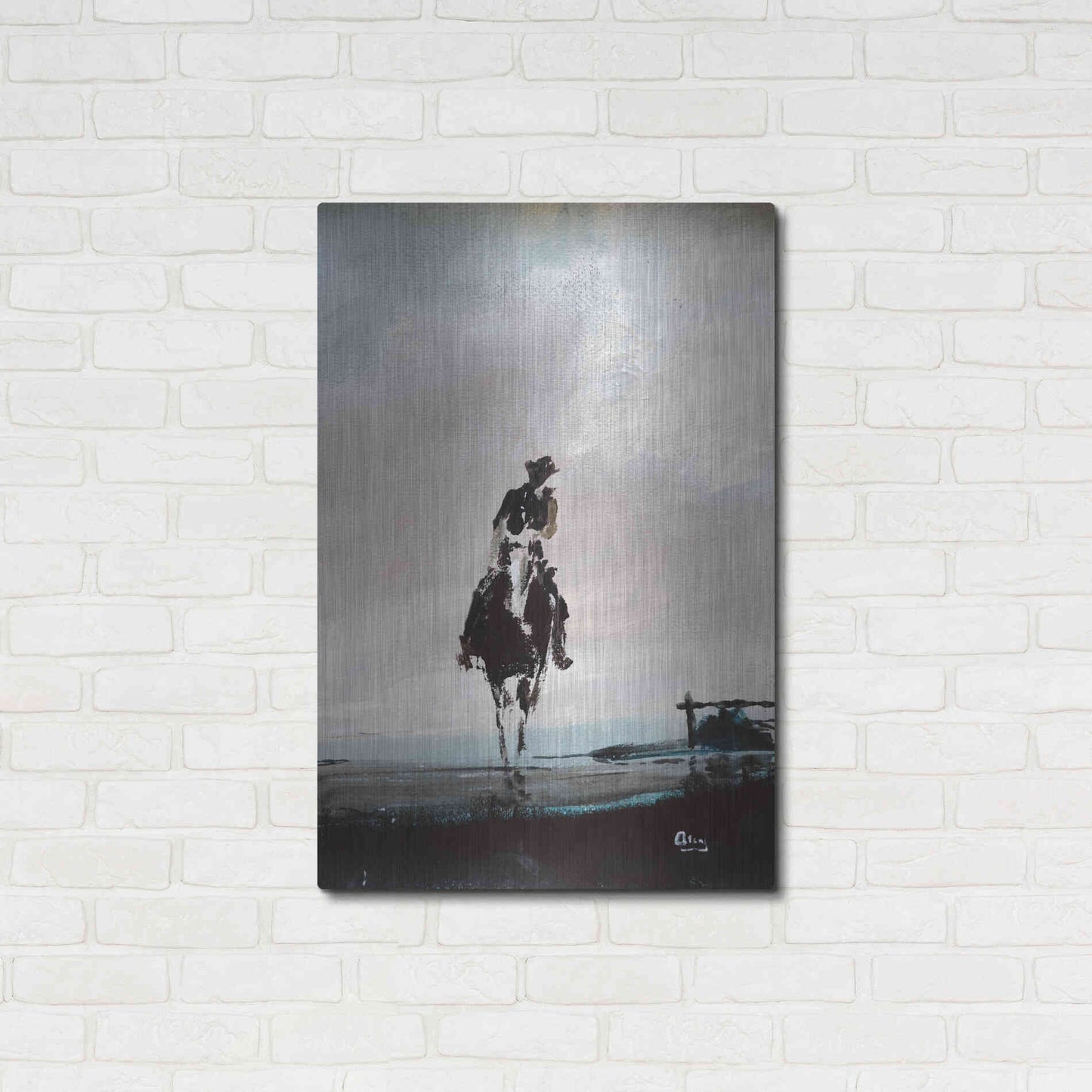 Luxe Metal Art 'Hazy' by Oscar Alvarez Pardo, Metal Wall Art,24x36