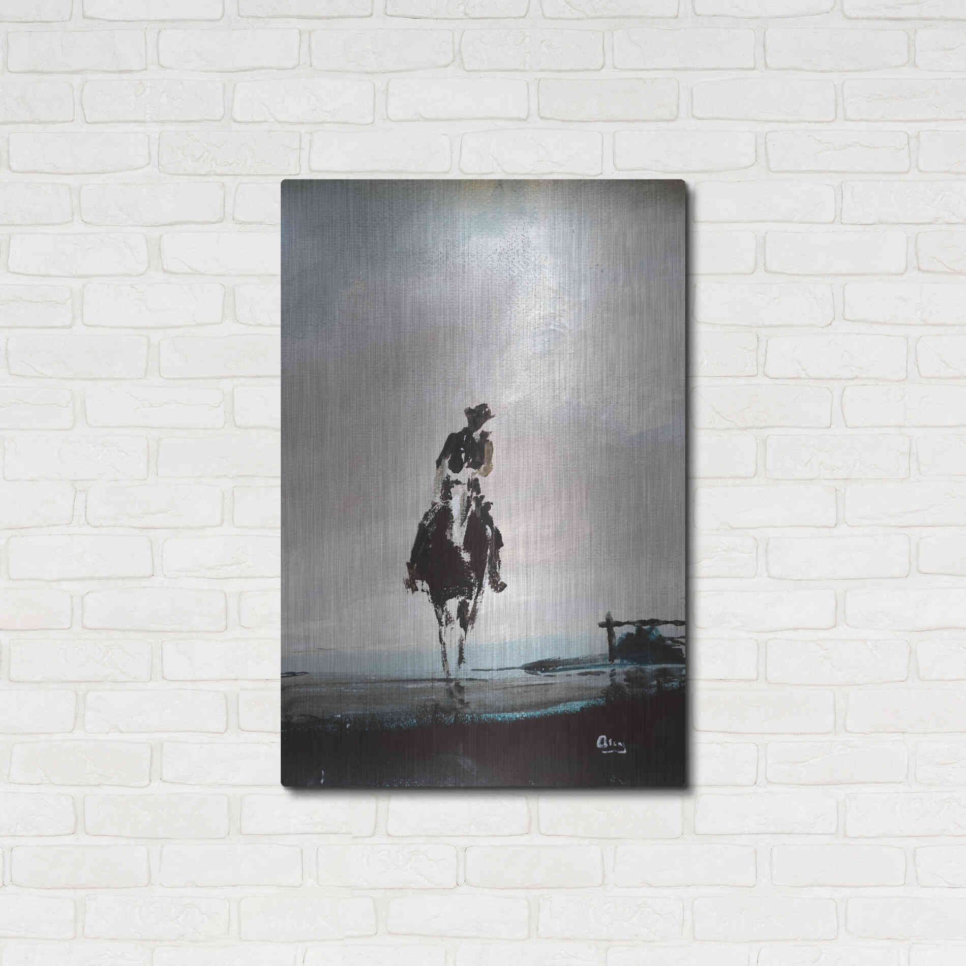 Luxe Metal Art 'Hazy' by Oscar Alvarez Pardo, Metal Wall Art,24x36