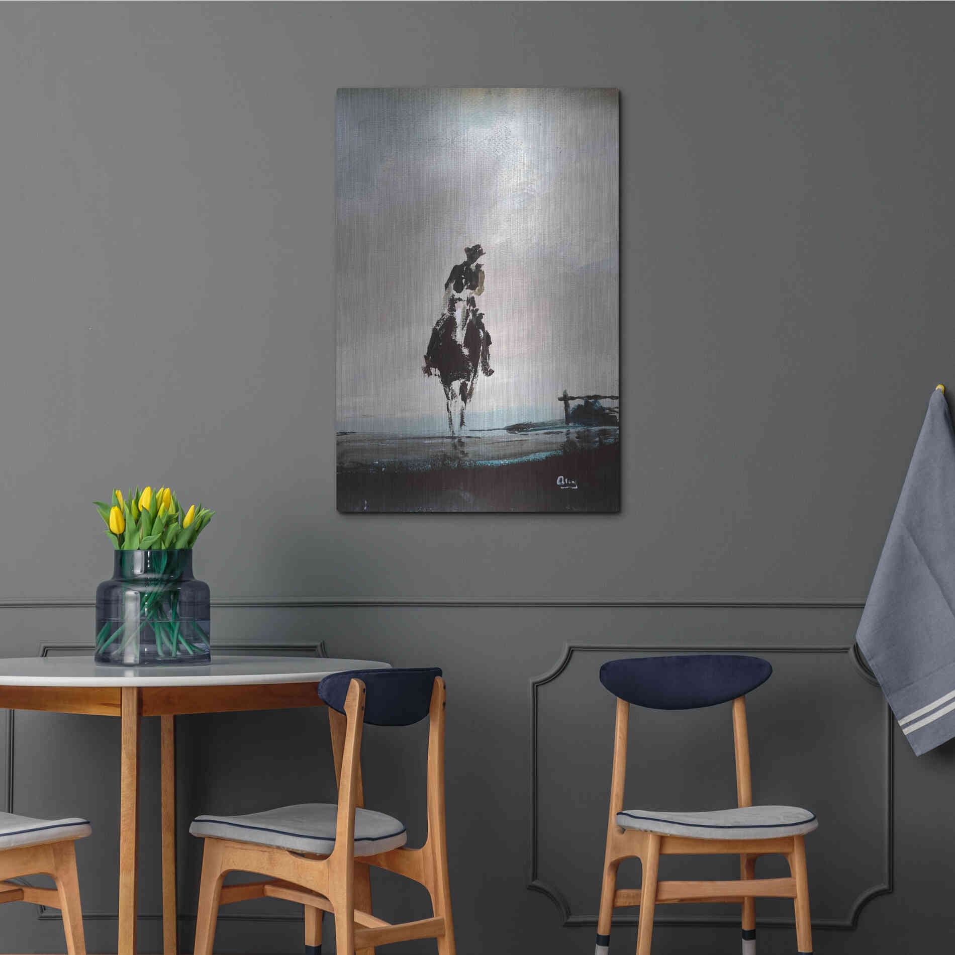 Luxe Metal Art 'Hazy' by Oscar Alvarez Pardo, Metal Wall Art,24x36