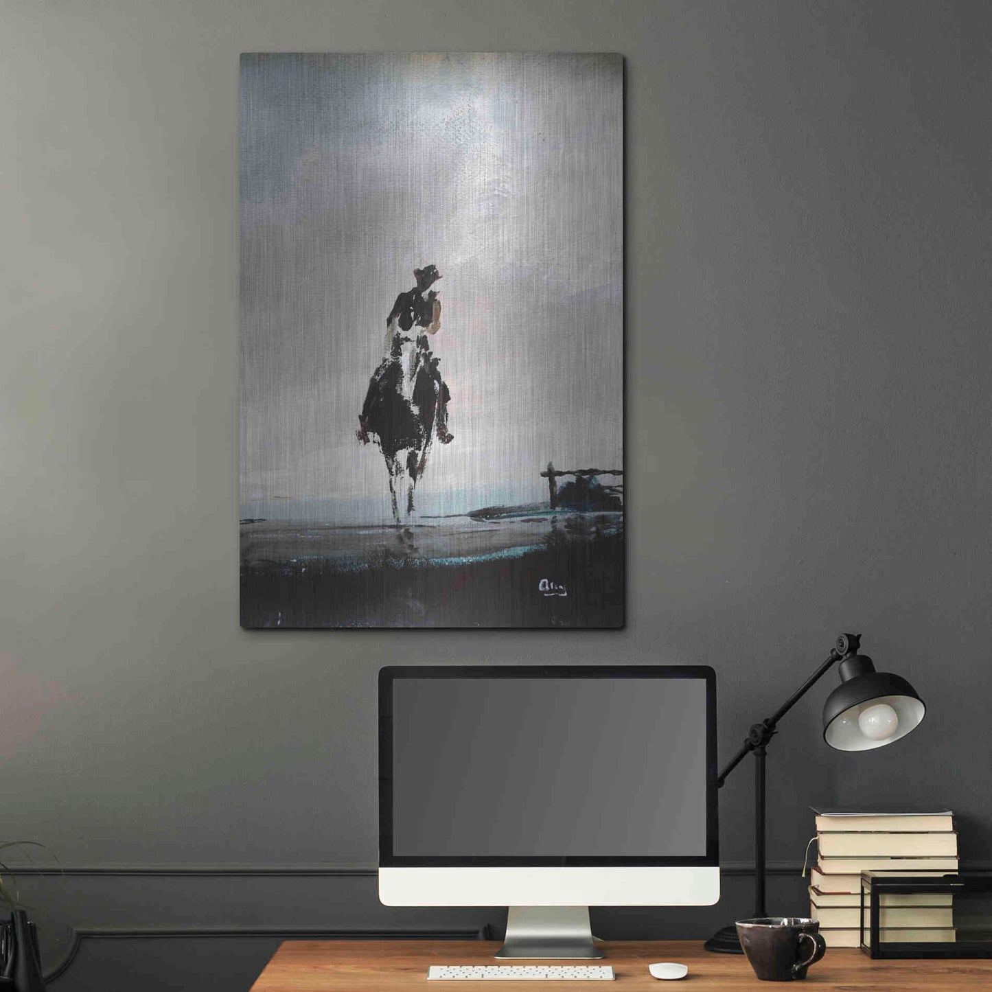Luxe Metal Art 'Hazy' by Oscar Alvarez Pardo, Metal Wall Art,24x36