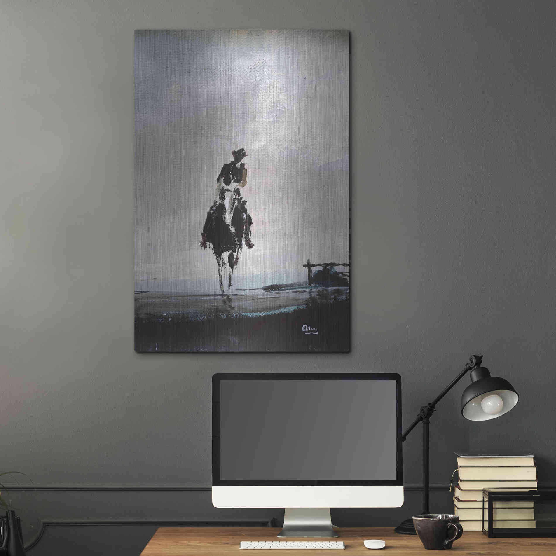 Luxe Metal Art 'Hazy' by Oscar Alvarez Pardo, Metal Wall Art,24x36