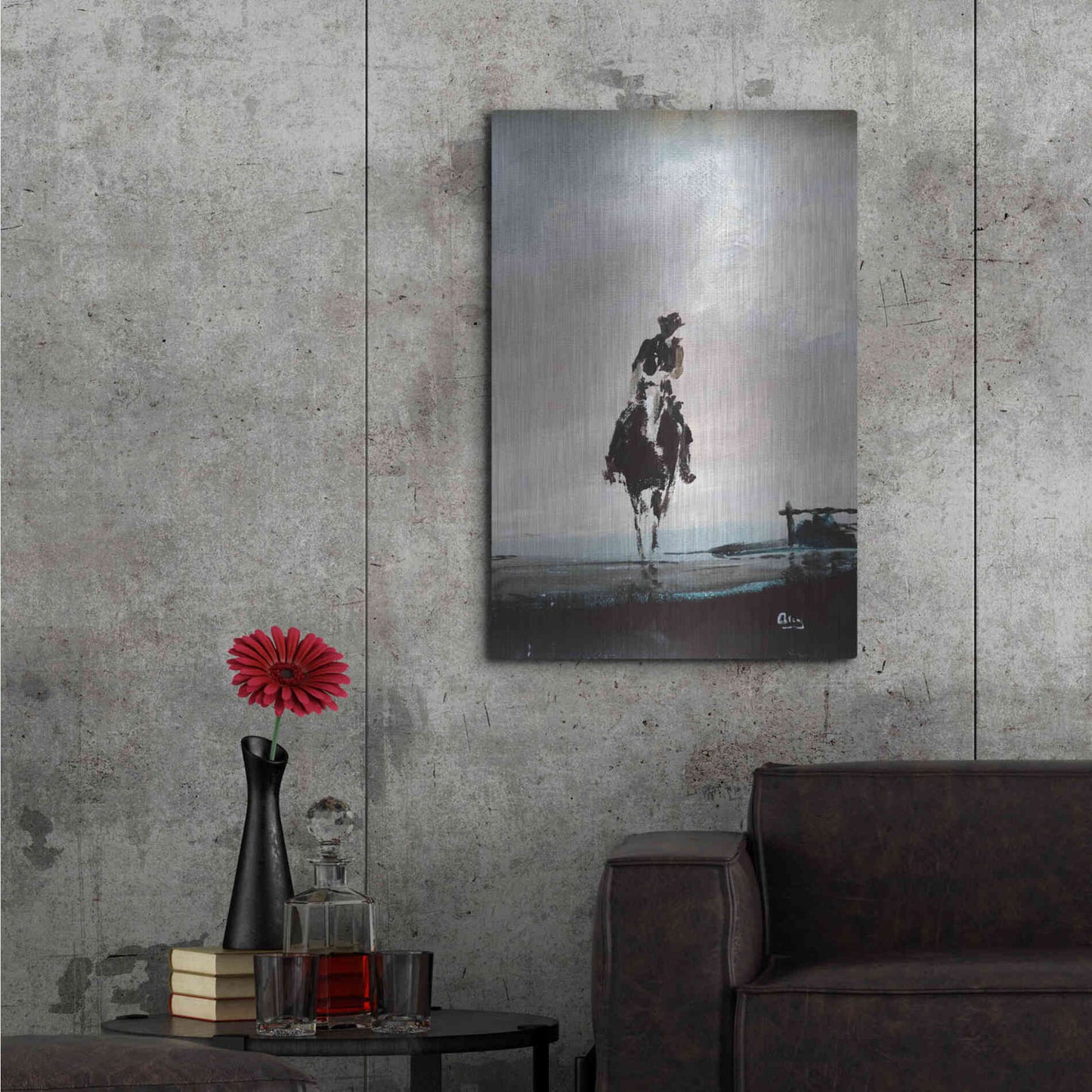 Luxe Metal Art 'Hazy' by Oscar Alvarez Pardo, Metal Wall Art,24x36