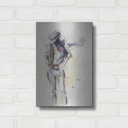Luxe Metal Art 'Sketch' by Oscar Alvarez Pardo, Metal Wall Art,12x16