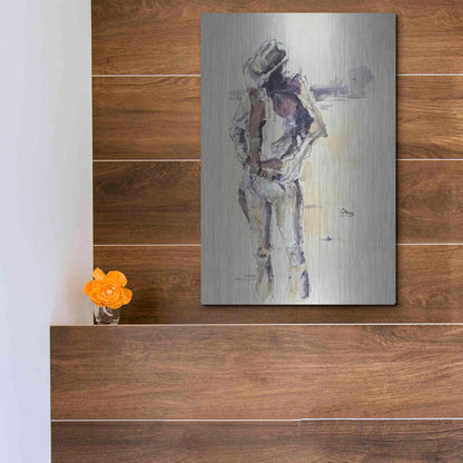 Luxe Metal Art 'Sketch' by Oscar Alvarez Pardo, Metal Wall Art,12x16